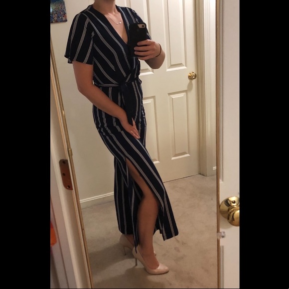 Navy and White Jumpsuit - Picture 5 of 8